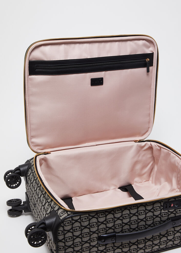 Grand trolley avec logo en allover noir Liu Jo - large image number 3