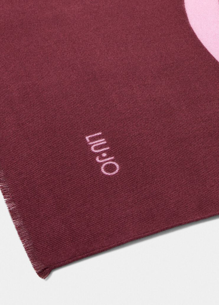 Shawl with logo red Liu Jo - large image number 3 Shawl with logo red Liu Jo - large image number 3