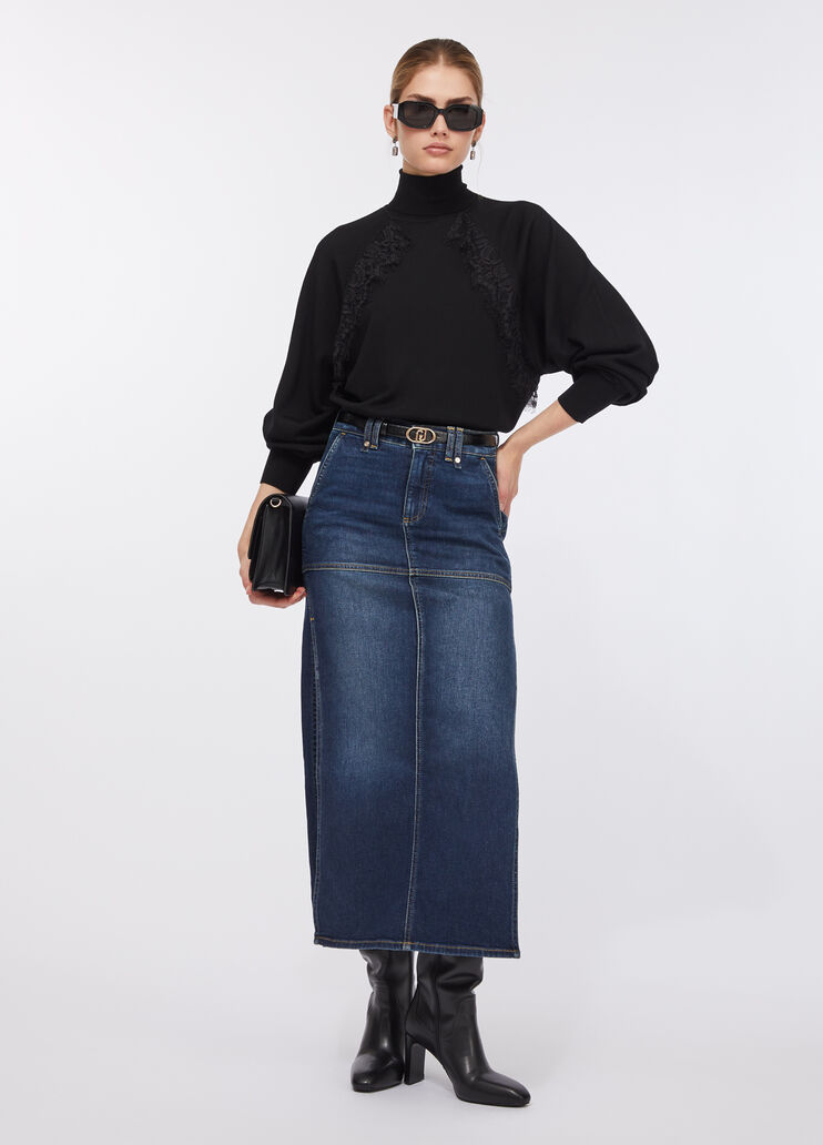 Jeansrock mit Schlitzen Helles Denimblau Liu Jo - medium