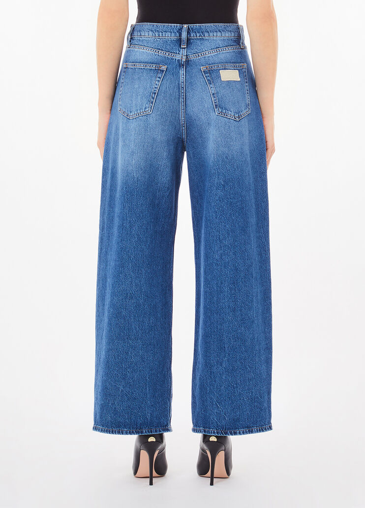 Jeans baggy a vita bassa denim blu scuro Liu Jo - medium