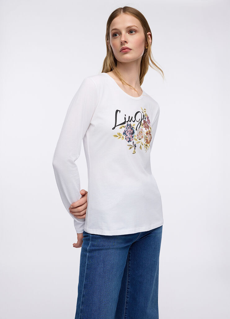 T-Shirt Liu Jo Better Weiß/Geblümt Liu Jo - medium