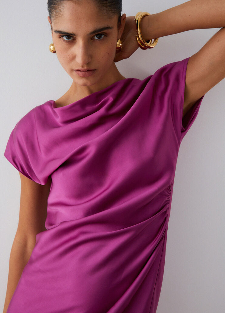 Langes Satinkleid Leuchtend Rosa Liu Jo - medium