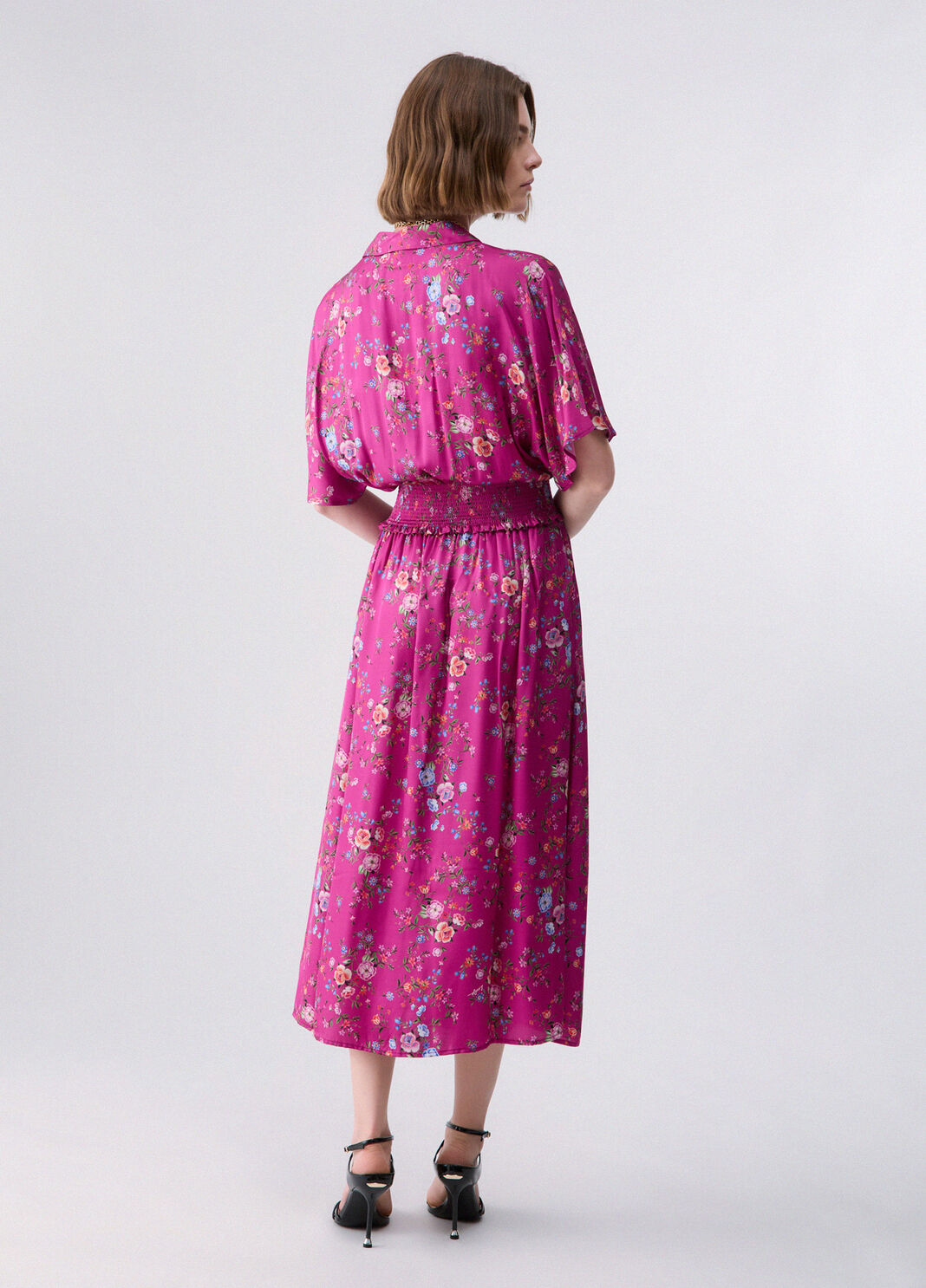 Floral midi dress floral-print pink Liu Jo - large image number 1