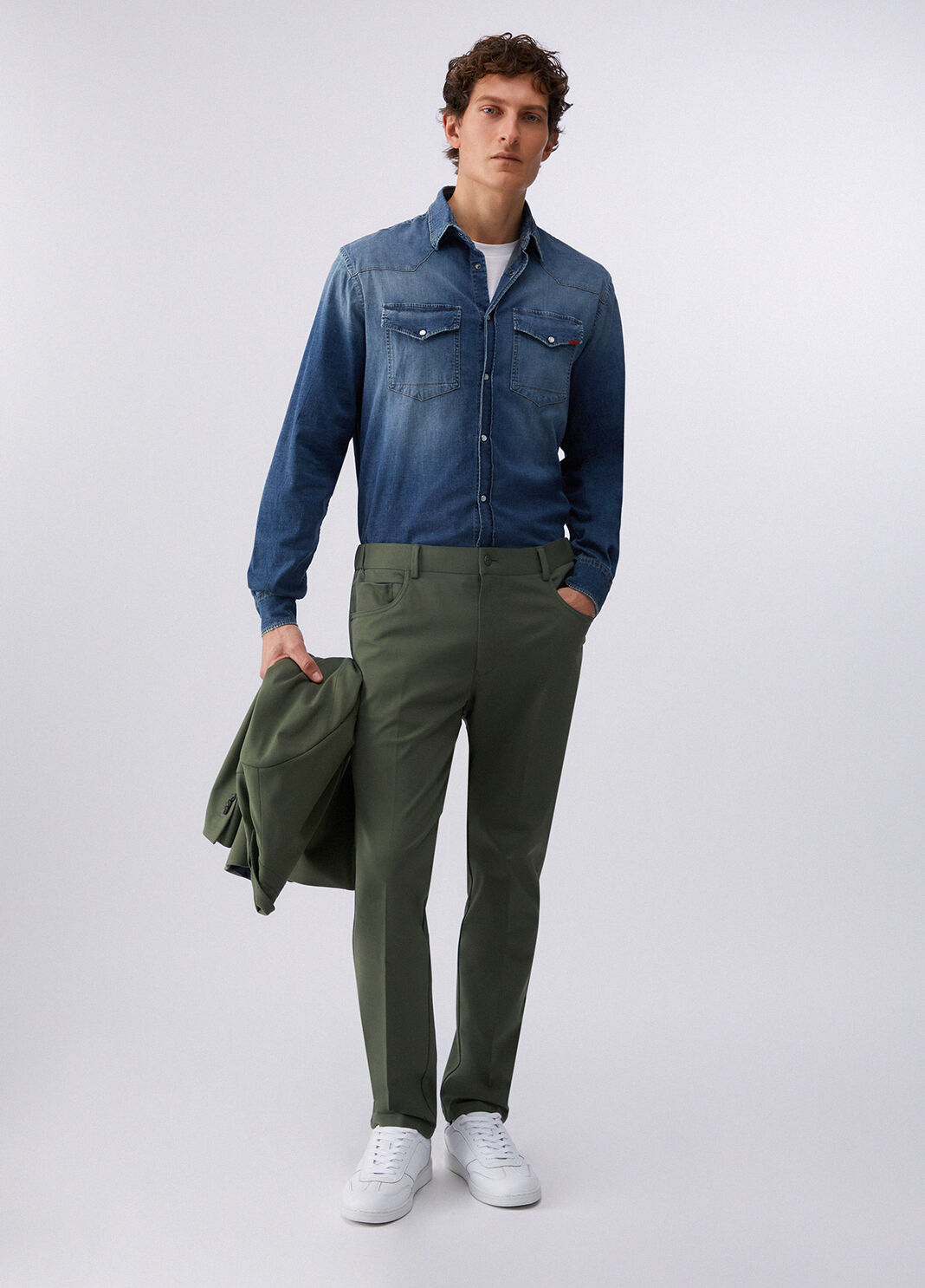 Slim-fit trousers thyme green Liu Jo - large image number 5