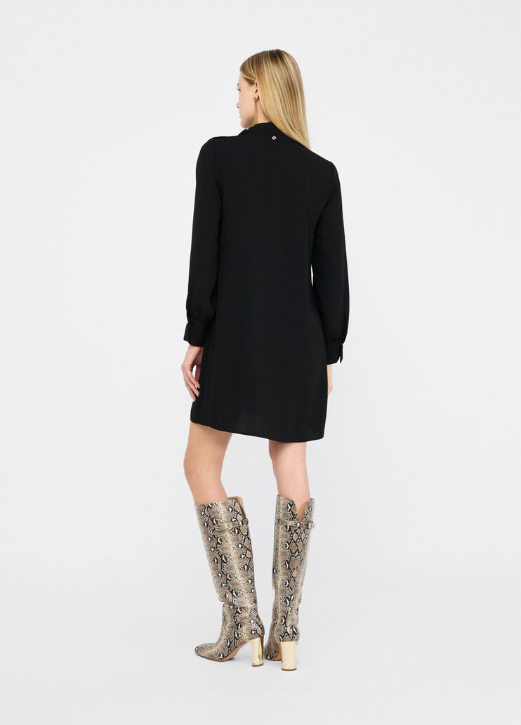 Short dress with scarf black Liu Jo - large image number 1 Short dress with scarf black Liu Jo - large image number 1