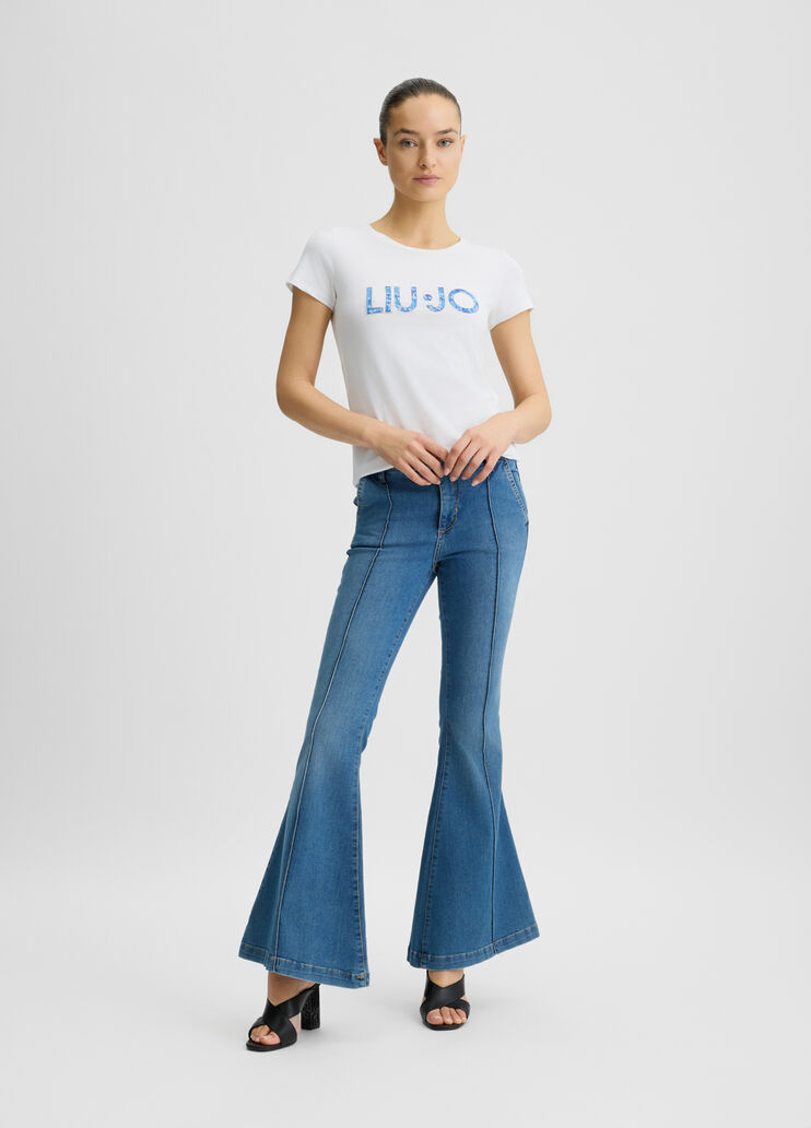 High-rise flared jeans blue denim Liu Jo - large image number 3 High-rise flared jeans blue denim Liu Jo - large image number 3