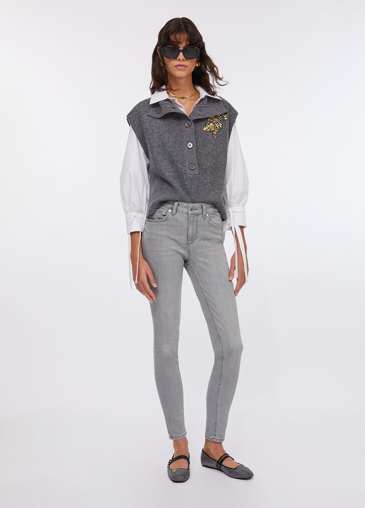 Jeans skinny a vita alta denim grigio Liu Jo - large image number 4