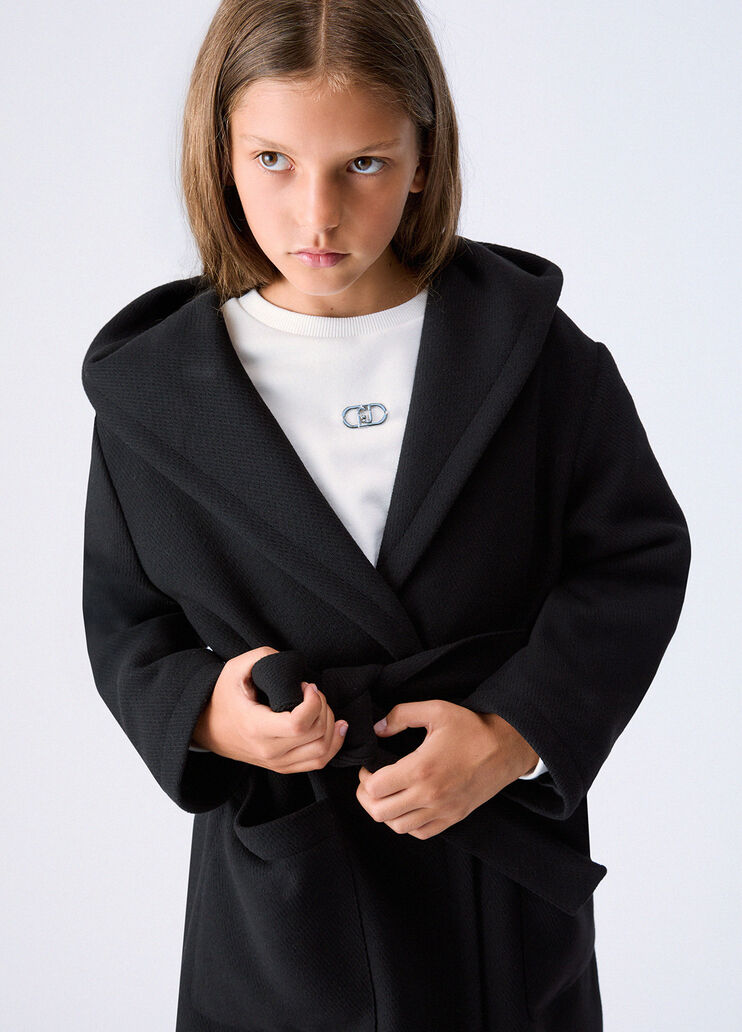 Long coat with hood black Liu Jo - medium