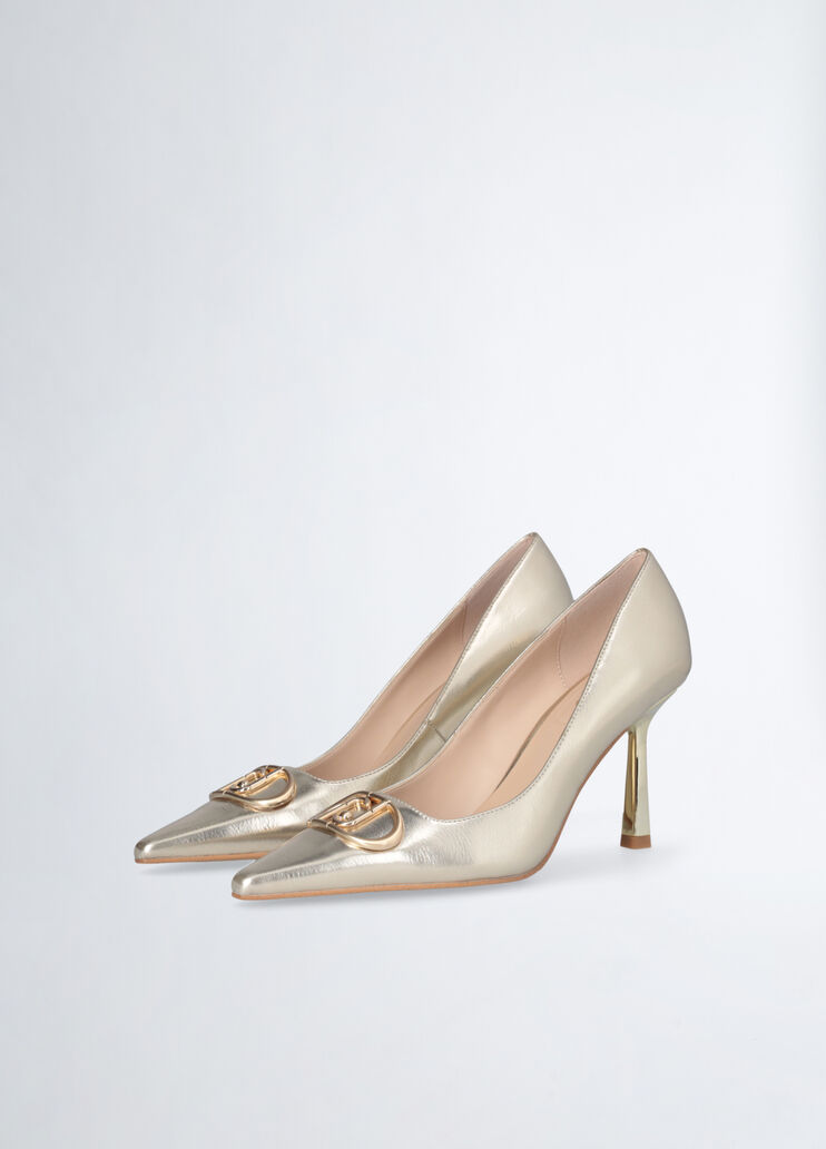 Court shoes with maxi-logo gold-colour Liu Jo - large image number 2 Court shoes with maxi-logo gold-colour Liu Jo - large image number 2