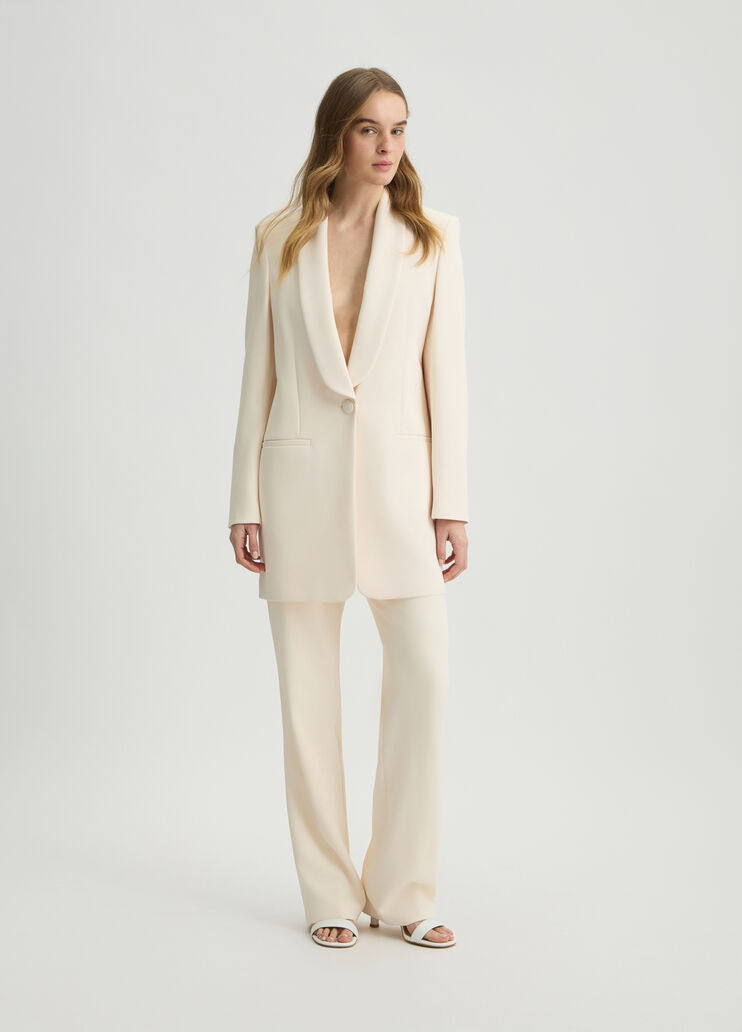 Long champagne-coloured crepe trousers champagne Liu Jo - medium Long champagne-coloured crepe trousers champagne Liu Jo - medium
