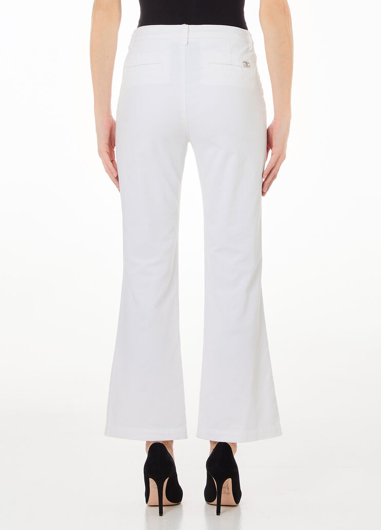 Ausgestellte Chinohose aus Samt weiß Liu Jo - medium Ausgestellte Chinohose aus Samt weiß Liu Jo - medium