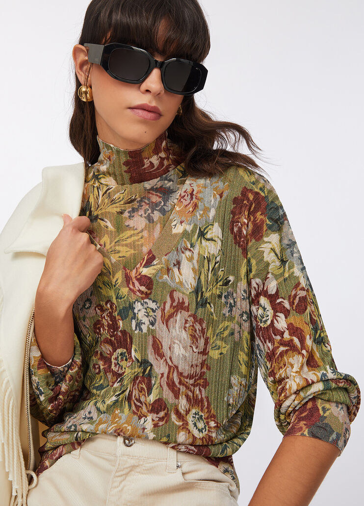 Pull en V imprimé sanderson Liu Jo - medium