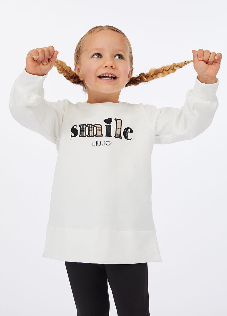 Cotton sweatshirt with embroidery white Liu Jo - medium Cotton sweatshirt with embroidery white Liu Jo - medium