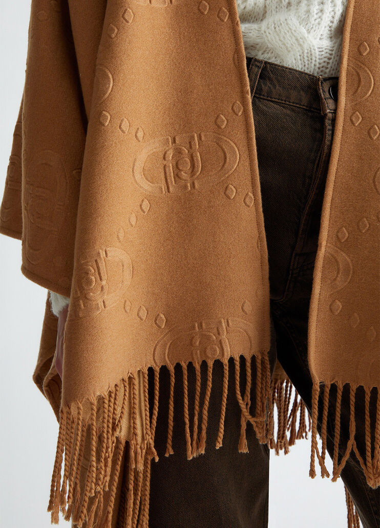 Poncho mit Logo beige Liu Jo - large image number 2