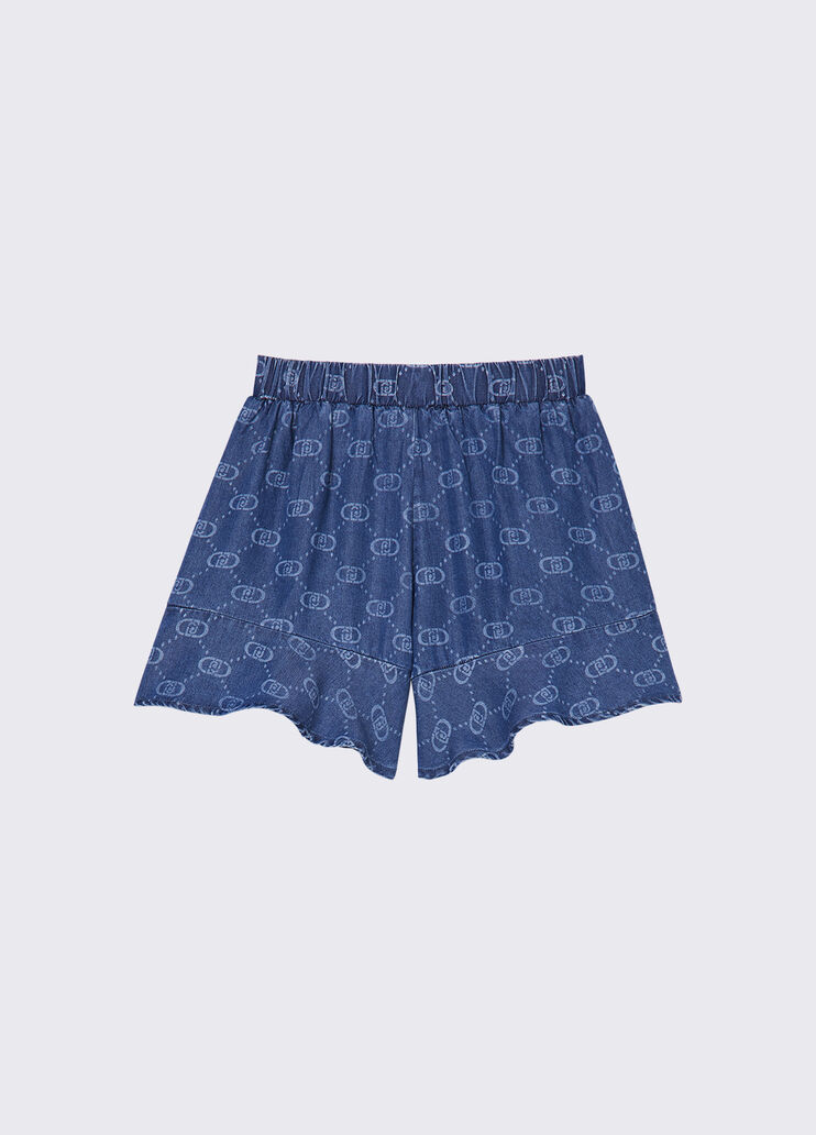 Shorts aus Tencel-Denim Blau Liu Jo - medium