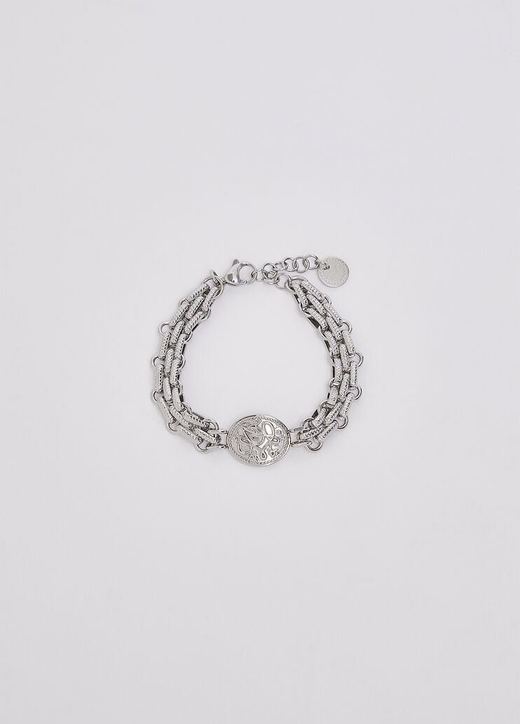 Bracelet with medal engraved silver Liu Jo - medium