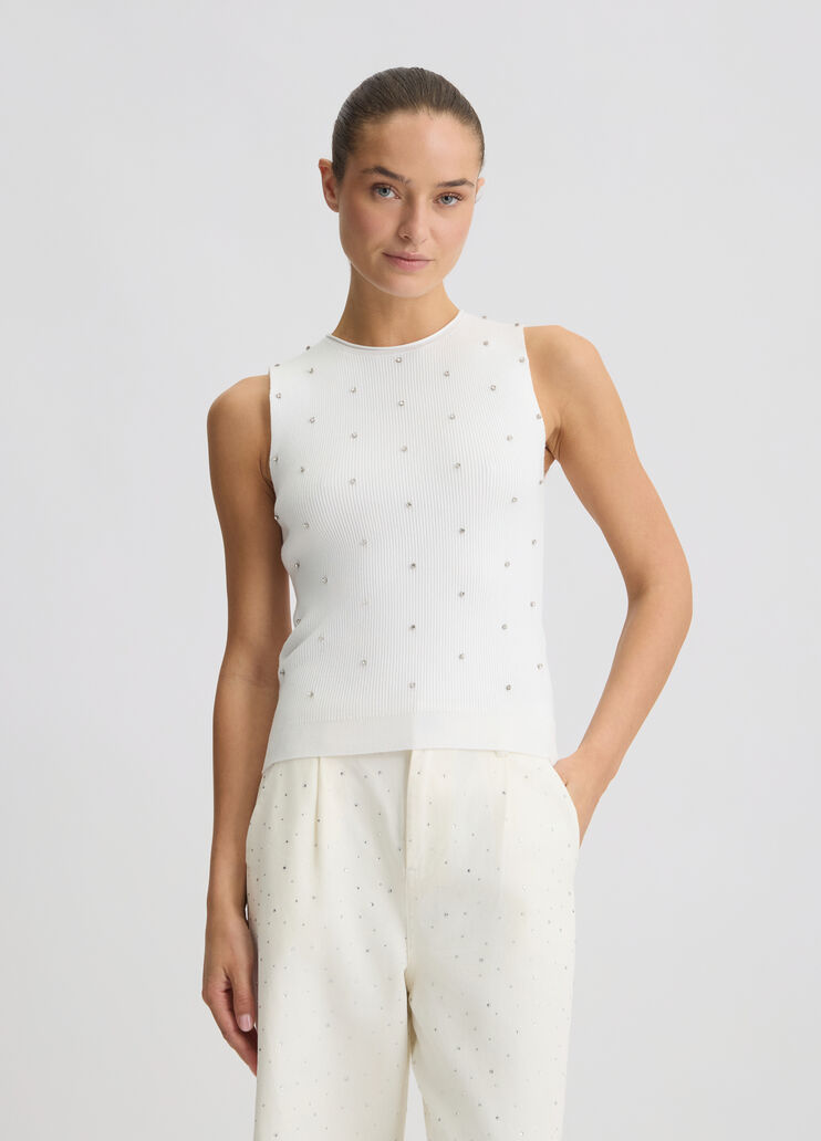 White top with studs white Liu Jo - medium White top with studs white Liu Jo - medium