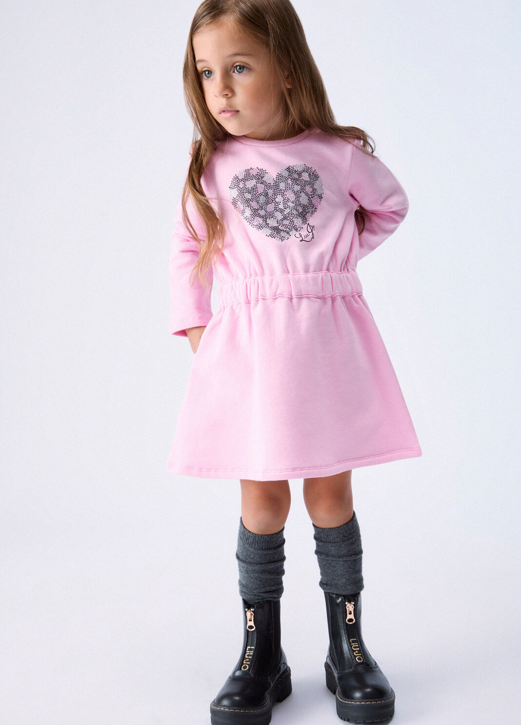 Short sweatshirt dress pink Liu Jo - large image number 1