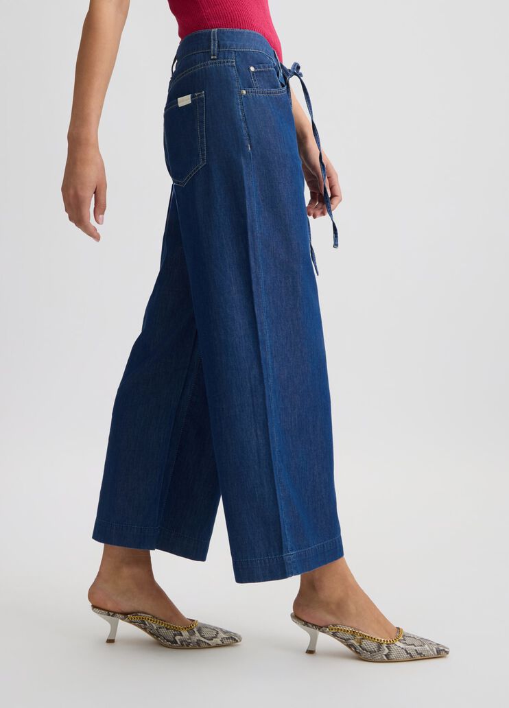 Cropped flared jeans dark denim Liu Jo - large image number 3 Cropped flared jeans dark denim Liu Jo - large image number 3