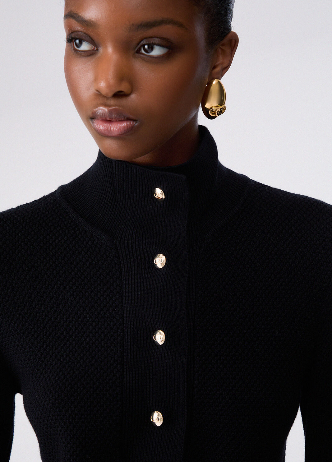 Knit with buttons black Liu Jo - large image number 4