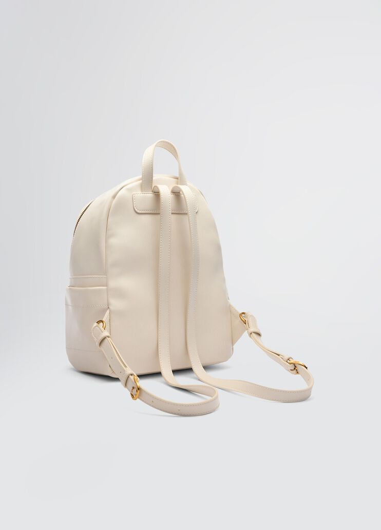 Backpack with logo and chain cream Liu Jo - large image number 3