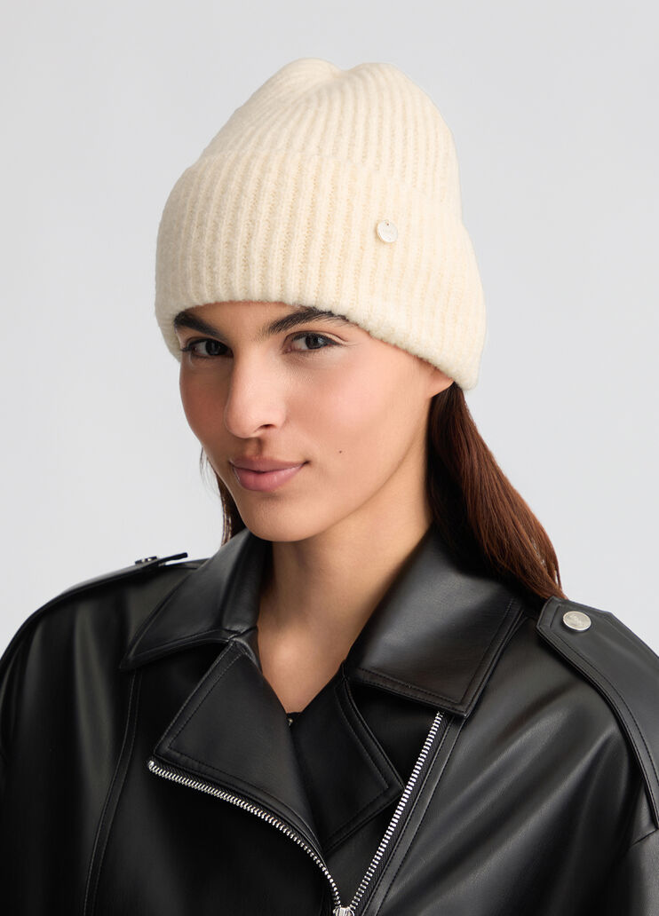 Knit beanie hat white Liu Jo - medium Knit beanie hat white Liu Jo - medium