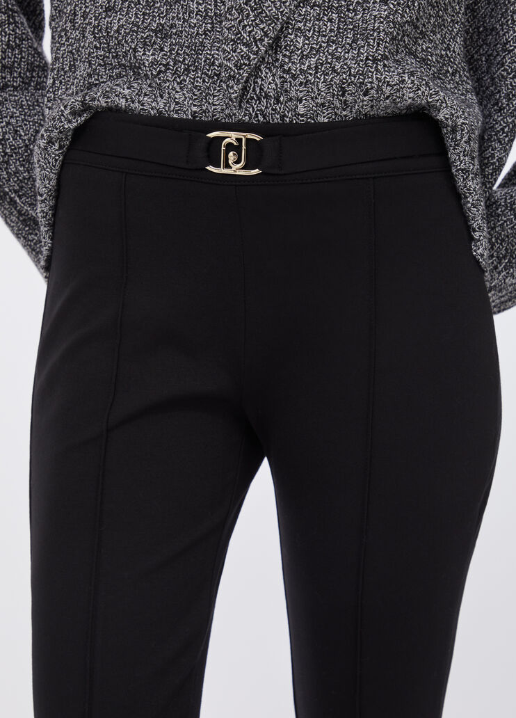 Pantaloni flare con cintura nero Liu Jo - large image number 4