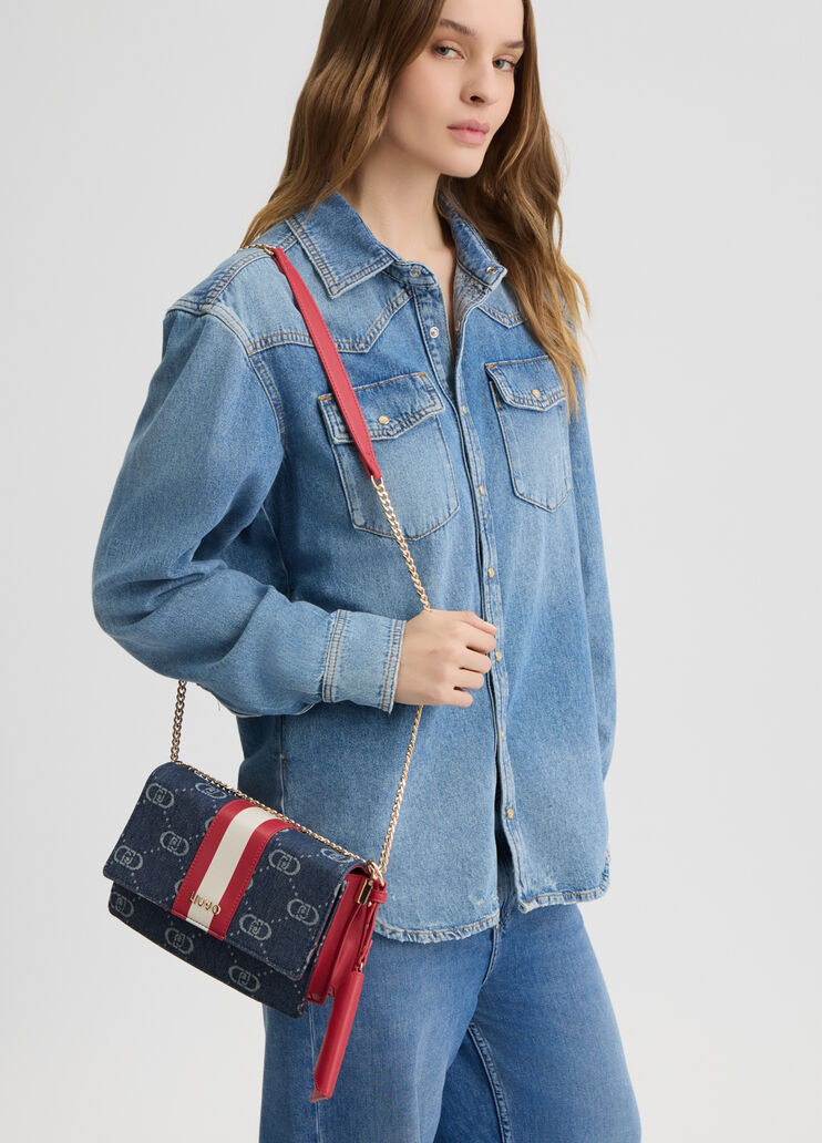 Small jacquard crossbody bag dark denim Liu Jo - medium Small jacquard crossbody bag dark denim Liu Jo - medium