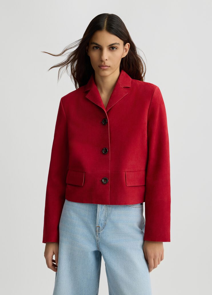 Red suede boxy jacket red Liu Jo - large image number 0 Red suede boxy jacket red Liu Jo - large image number 0