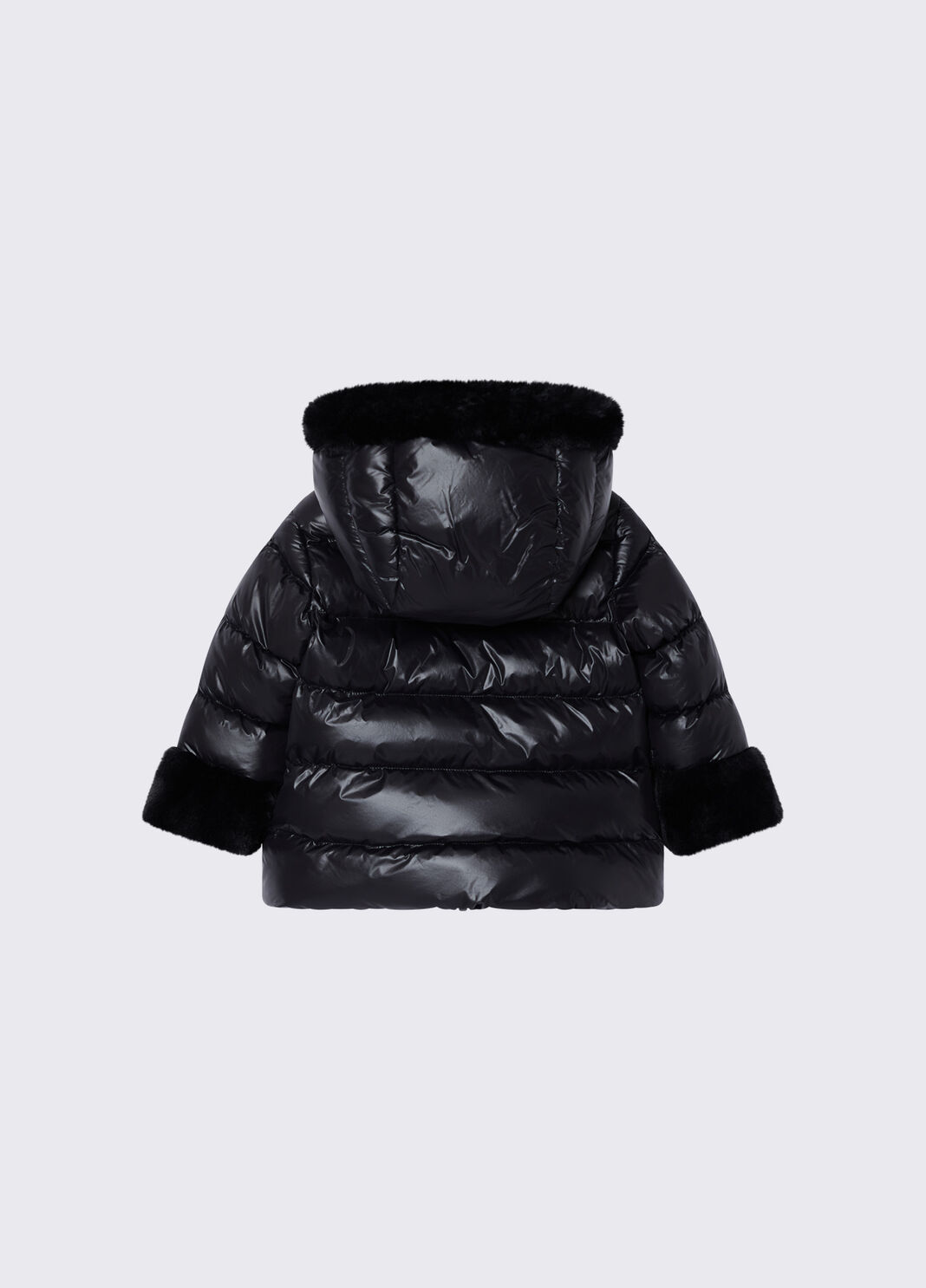 Padded jacket with teddy details black Liu Jo - large image number 1