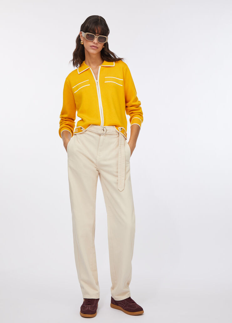 Cardigan mit Reißverschluss Gelb Liu Jo - large image number 5