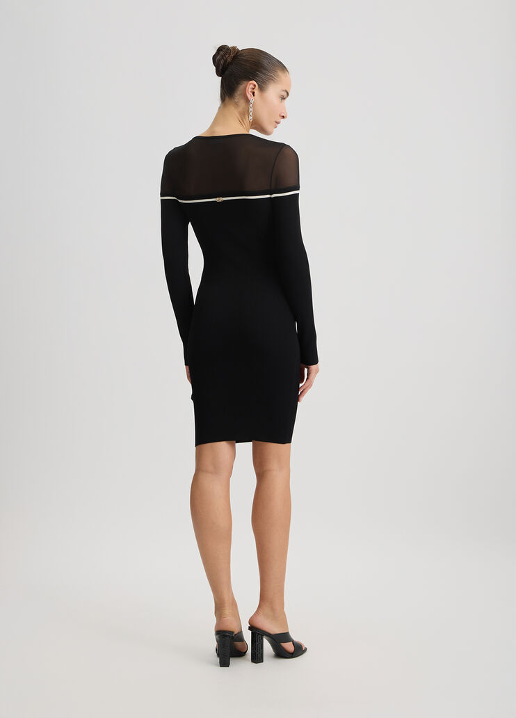 Short knit dress  black Liu Jo - large image number 1 Short knit dress  black Liu Jo - large image number 1
