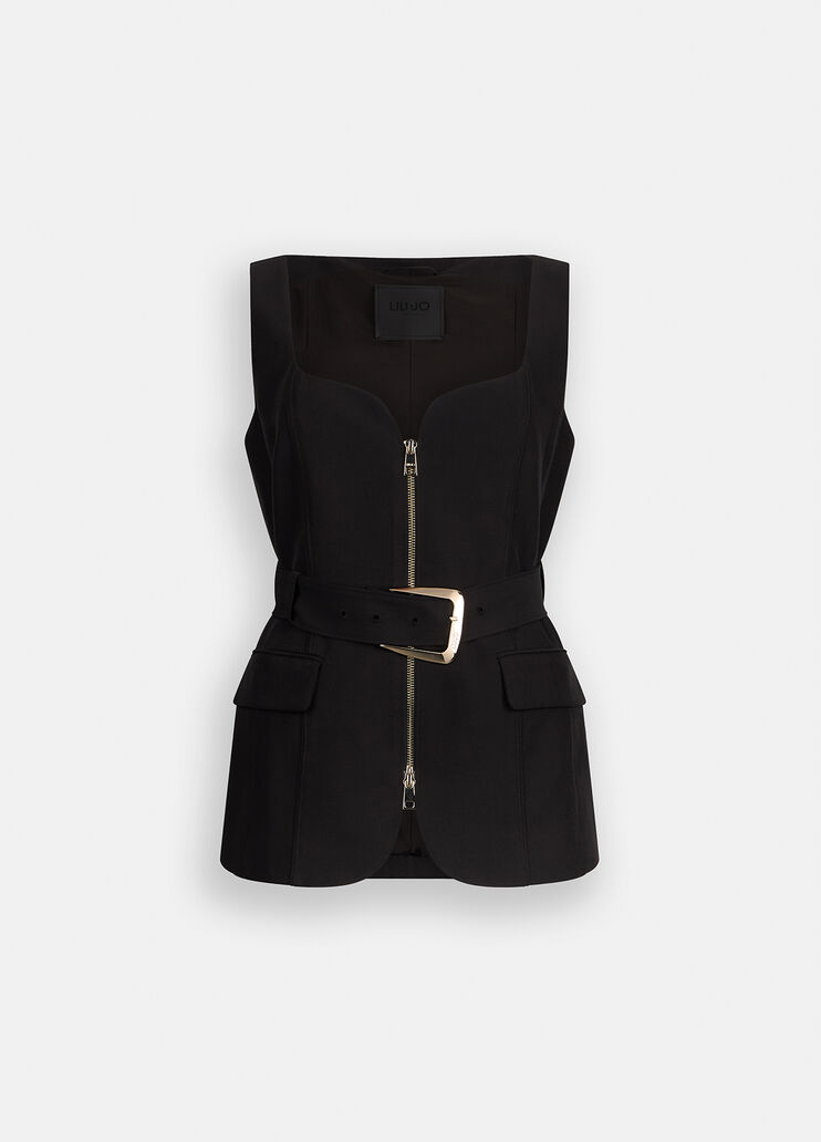 Zip-up vest black Liu Jo - large image number 6