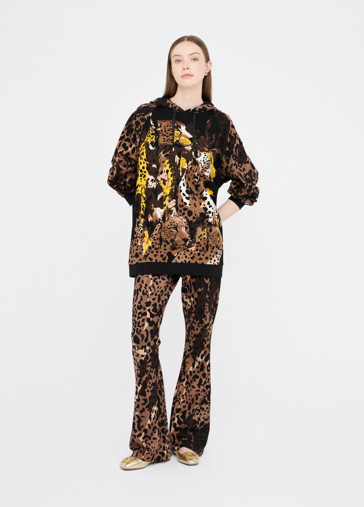 Sudadera con estampado animalier chocolate Liu Jo - large image number 5 Sudadera con estampado animalier chocolate Liu Jo - large image number 5