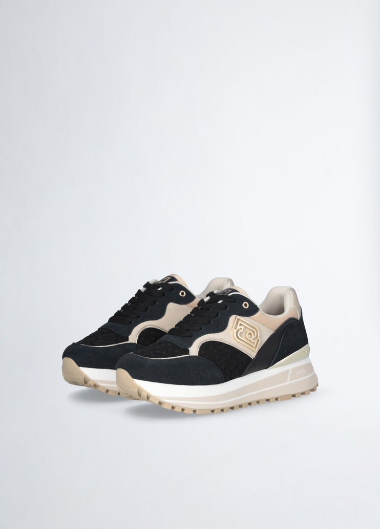 Platform sneakers with floral embroidery black Liu Jo - large image number 2 Platform sneakers with floral embroidery black Liu Jo - large image number 2