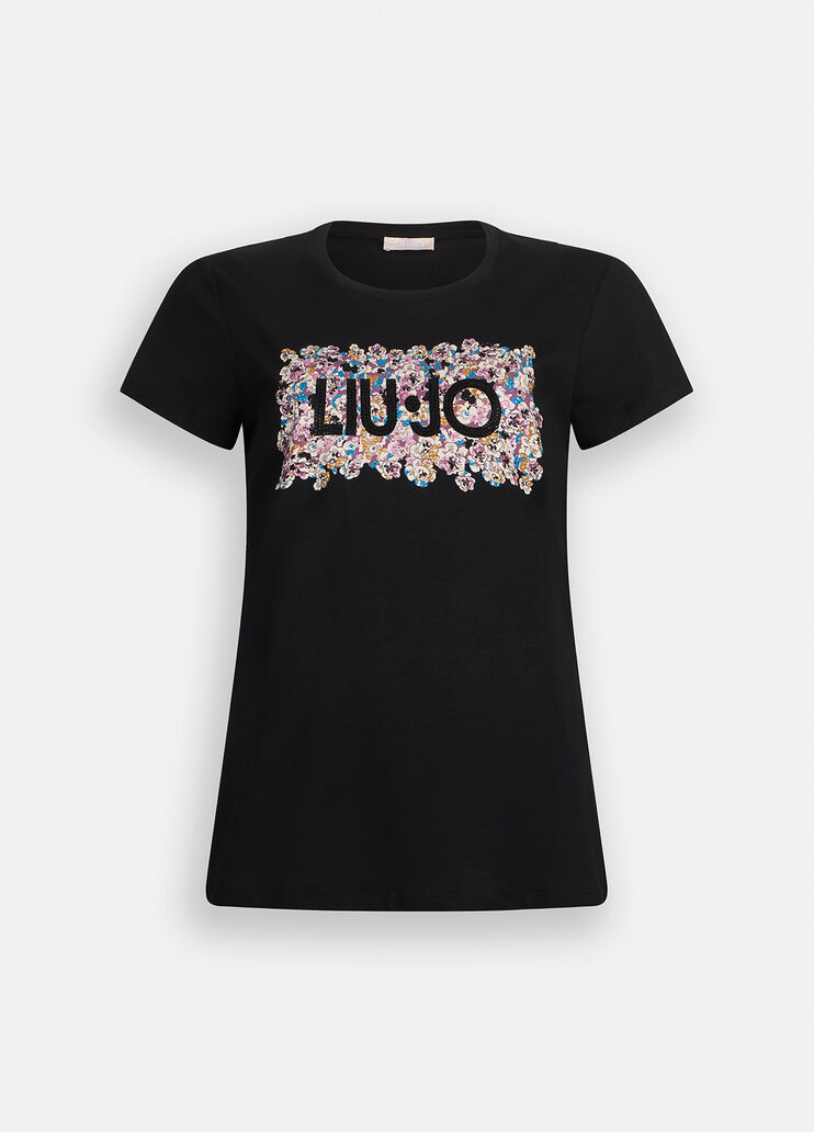 Camiseta Liu Jo Better negro/flores Liu Jo - large image number 6 Camiseta Liu Jo Better negro/flores Liu Jo - large image number 6