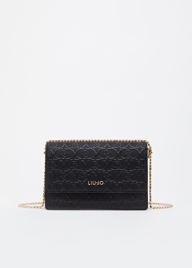 Small crossbody bag with logo black Liu Jo - medium Small crossbody bag with logo black Liu Jo - medium