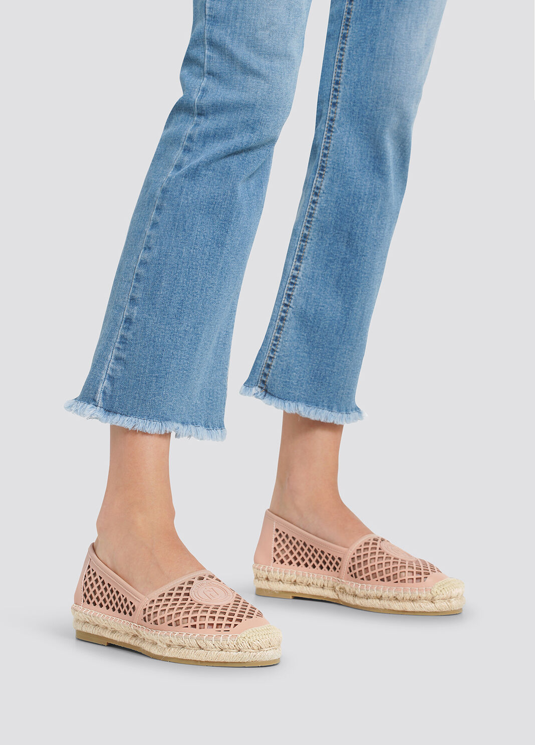 Эспадрильи с ажурной отделкой и логотипом телесный Liu Jo - large image number 3