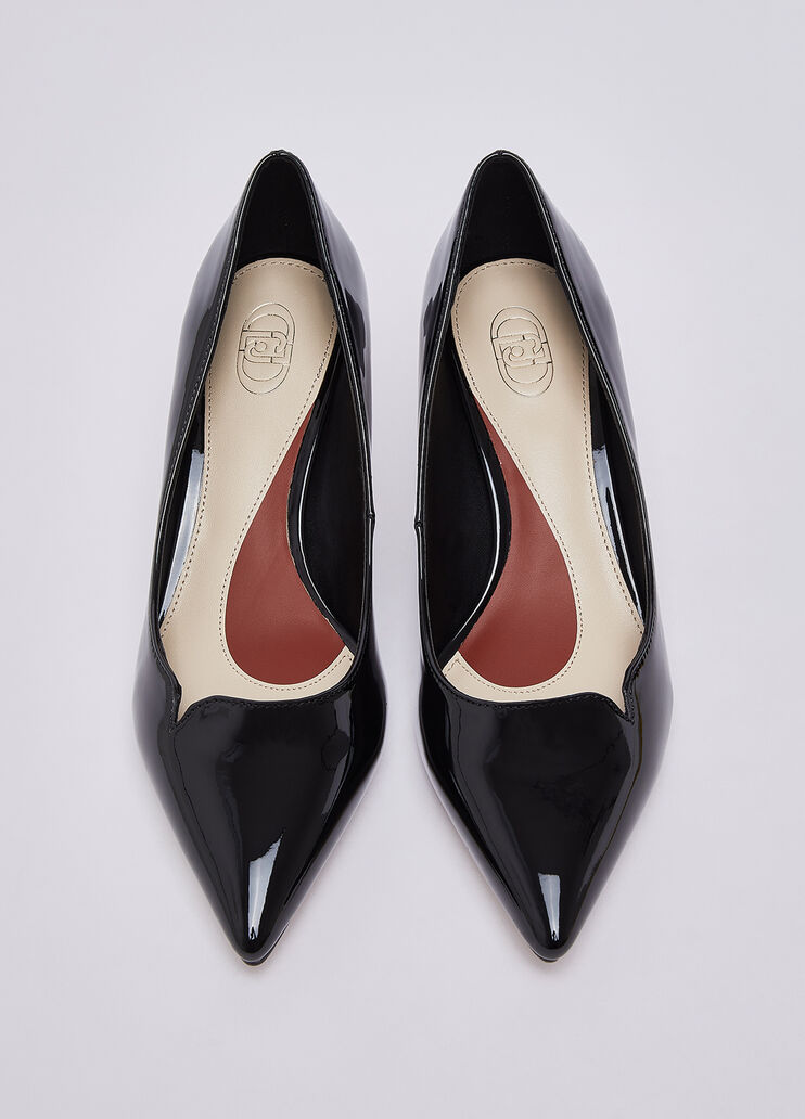 Pumps in patent leather with heel low black Liu Jo - medium
