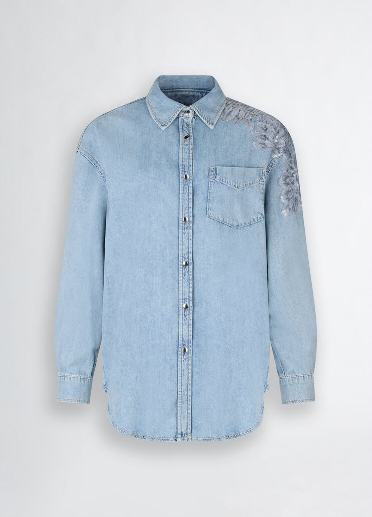 Denim shirt light denim Liu Jo - large image number 6 Denim shirt light denim Liu Jo - large image number 6