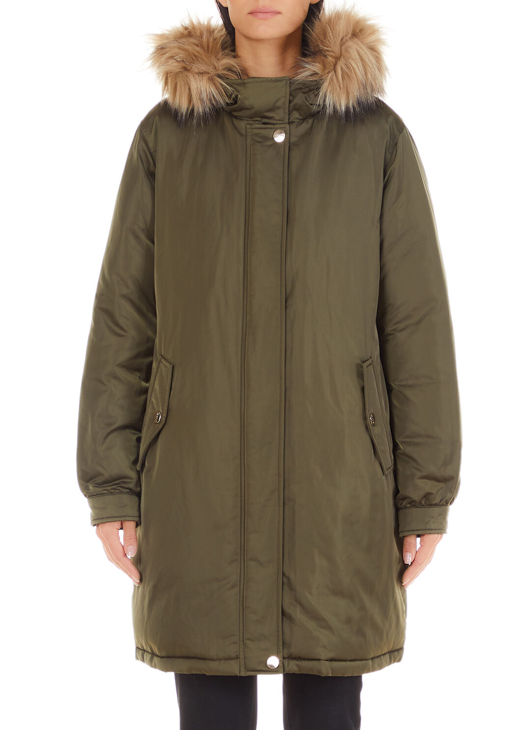 Parka con cappuccio verde militare Liu Jo - large image number 0