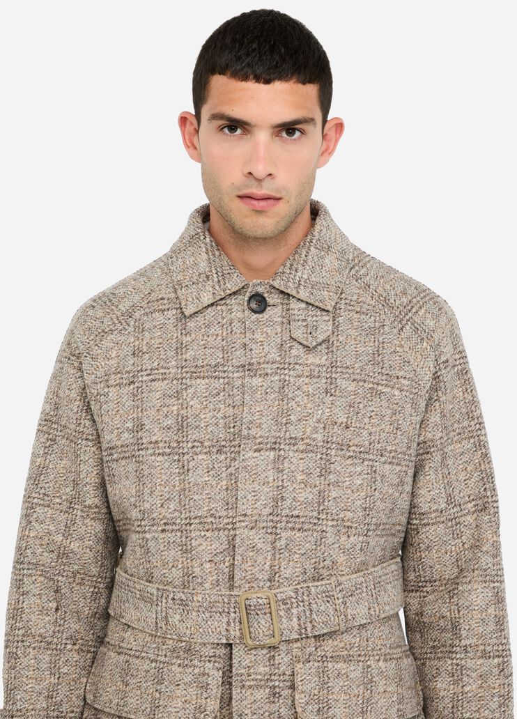 Check wool coat beige Liu Jo - large image number 2