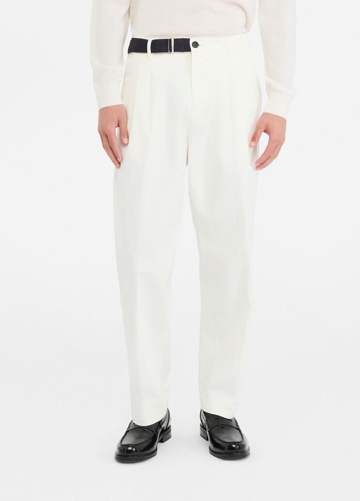Cotton trousers with belt white Liu Jo - medium