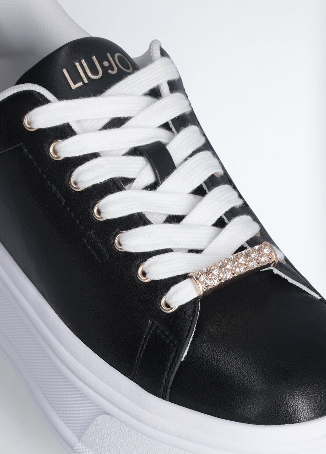 Sneakers &agrave; plateforme en cuir noir Liu Jo - large image number 10