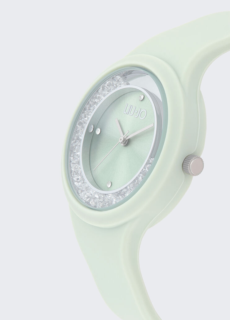 Orologio in silicone con brill verde Liu Jo - medium