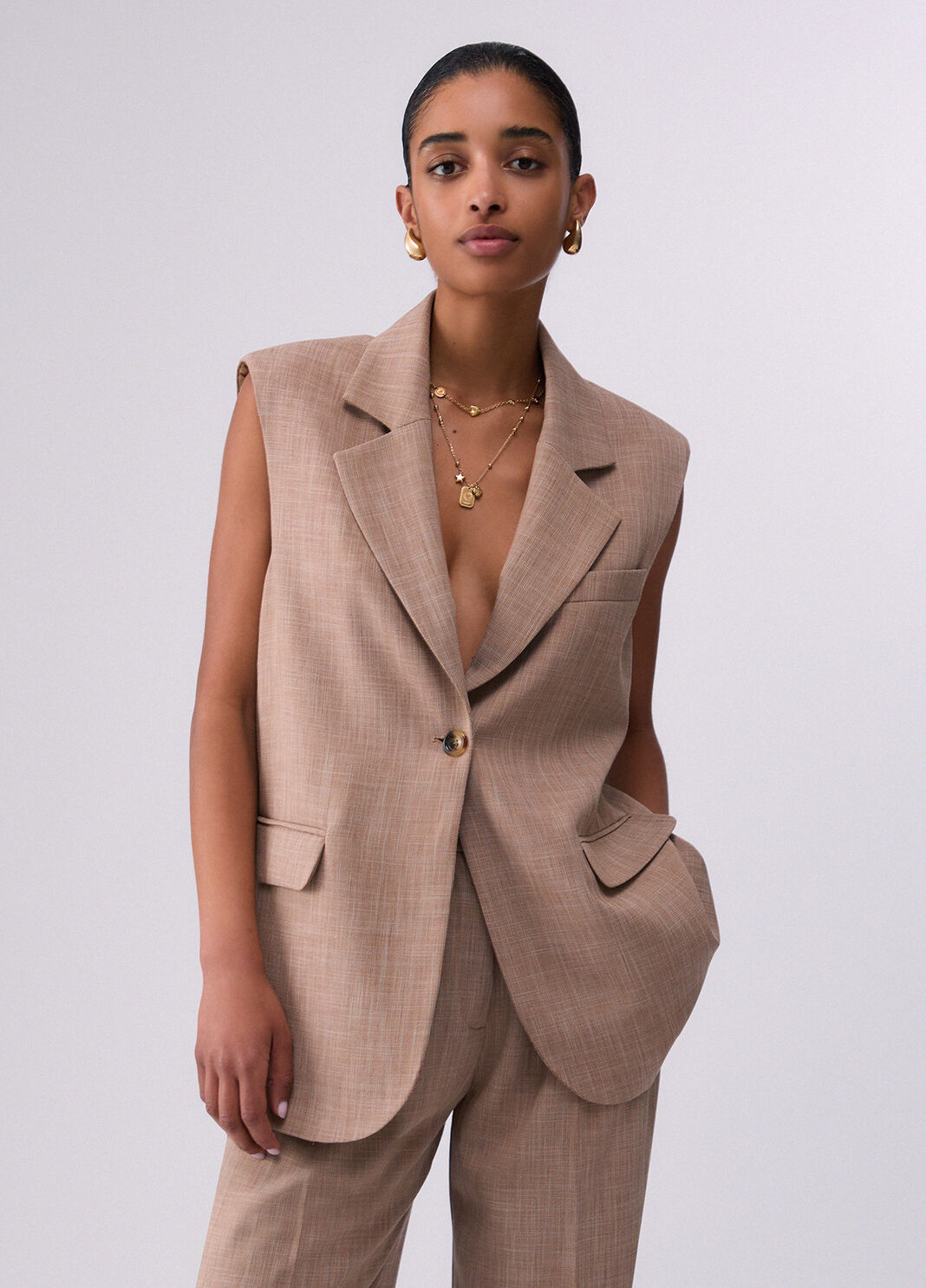 Vest with scarf biscuit Liu Jo - large image number 0