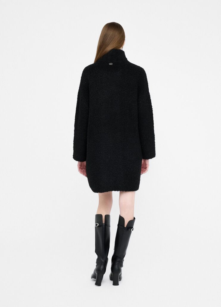 Bouclé knit coat black Liu Jo - large image number 1 Bouclé knit coat black Liu Jo - large image number 1