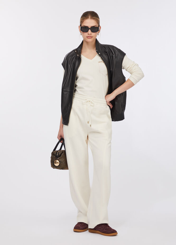 T-shirt with rhinestones milk white Liu Jo - large image number 5