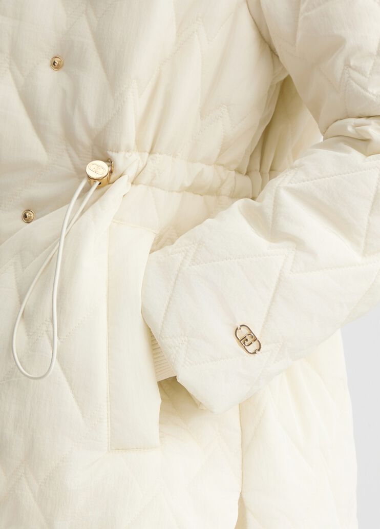 Quilted nylon coat white Liu Jo - large image number 4 Quilted nylon coat white Liu Jo - large image number 4