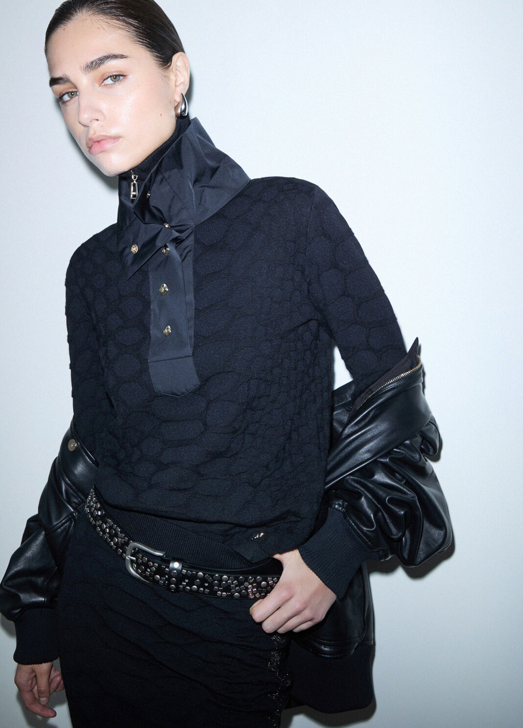 Pull Jacquard Crocodile noir Liu Jo - large image number 2